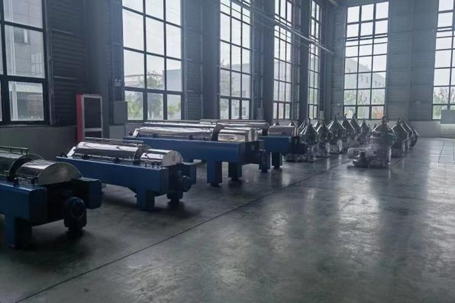Wastewater and sludge dewatering centrifuge application